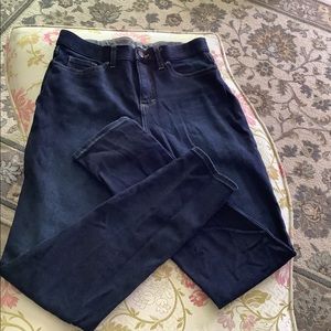 Lee Skinny leg Jeans mid rise stretchy dark blue size (6) 5 pockets .